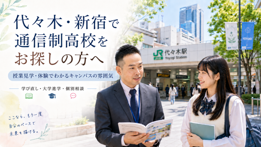 【代々木・新宿　通信制高校】｜授業見学・体験でわかる一ツ葉高校代々木キャンパスの雰囲気